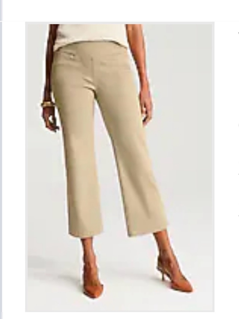 J. Jill Wide-Leg Pull-On Pants in Light Tan
